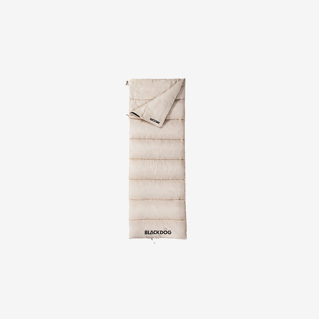 Black Dog envelope sleeping bag for comfortable camping in mild weather