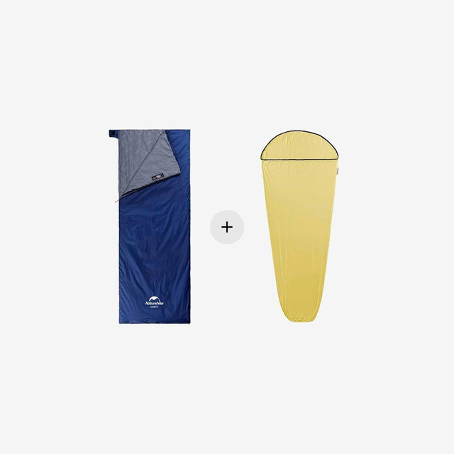 LW180 Ultralight Cotton Sleeping Bag + Elastic Sleeping Bag Liner Bundle