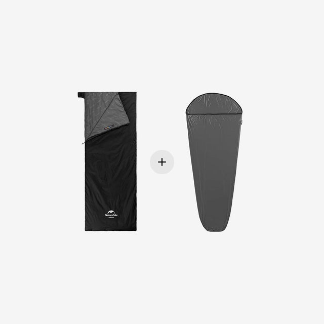 LW180 Ultralight Cotton Sleeping Bag + Elastic Sleeping Bag Liner Bundle