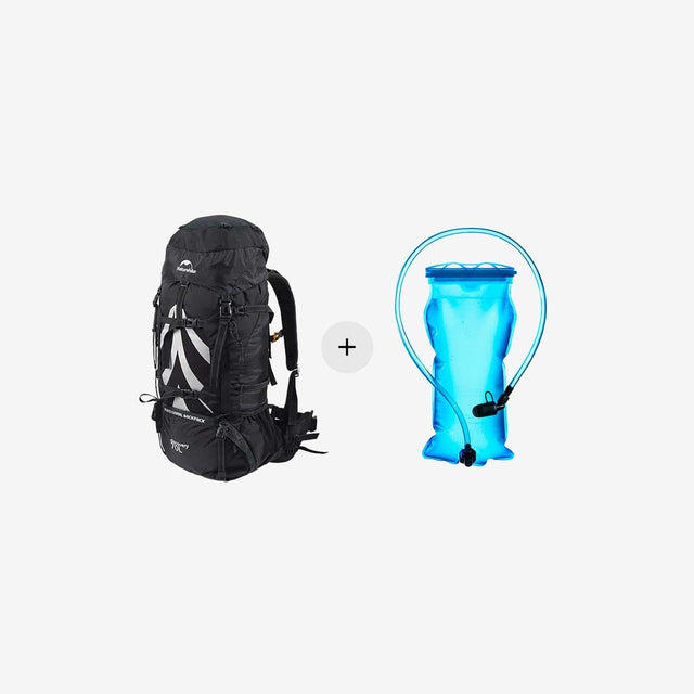 70 + 5L Hiking Backpack + SCUD 3L Hydration Bladder Bundle
