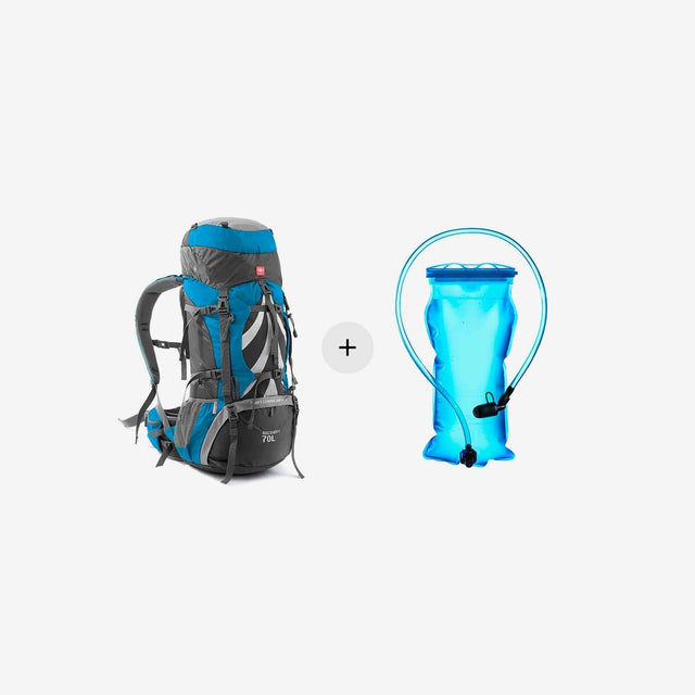 70 + 5L Hiking Backpack + SCUD 3L Hydration Bladder Bundle
