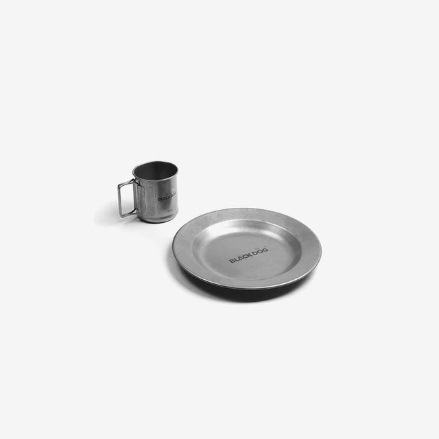 Retro Stainless Steel Dinner Plate
