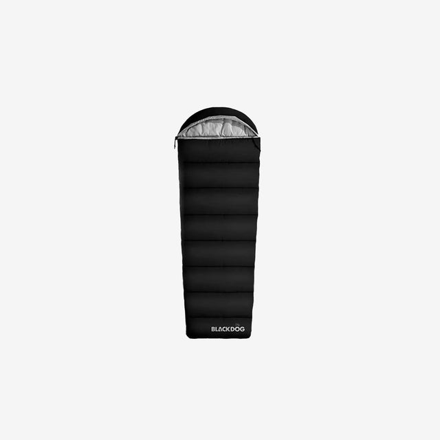BLACK DOG hooded trapezoid sleeping bag for spacious comfort while camping