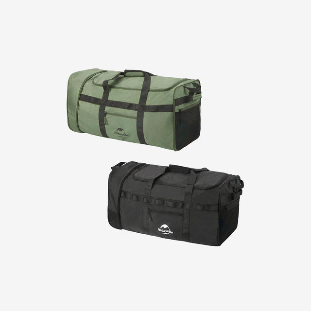 Naturehike 88L collapsible tug bag with heavy-duty wheels and pull handle