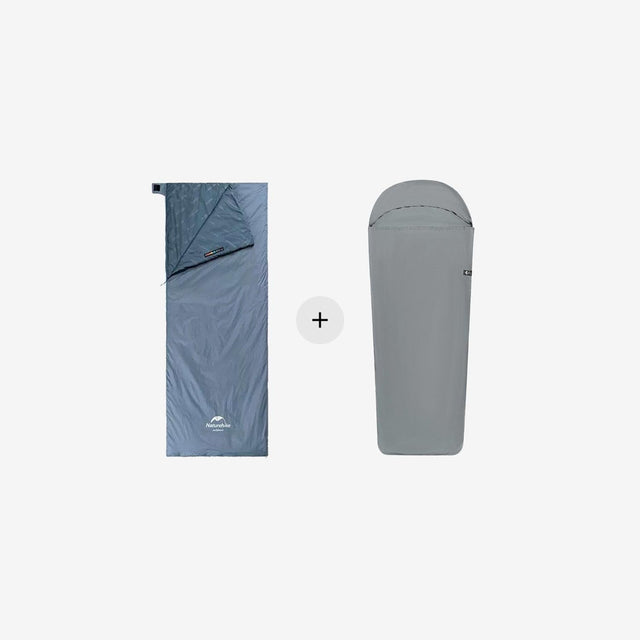 LW180 Ultralight Cotton Sleeping Bag + Elastic Sleeping Bag Liner Bundle