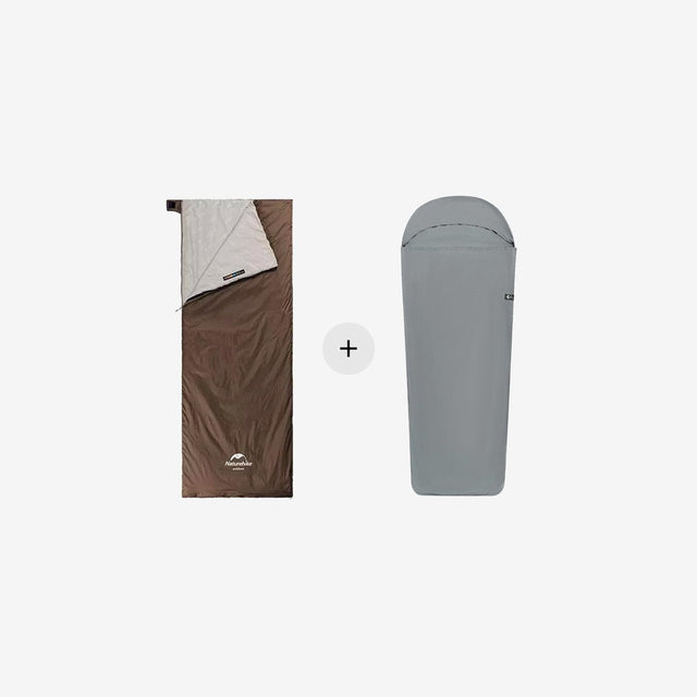 LW180 Ultralight Cotton Sleeping Bag + Elastic Sleeping Bag Liner Bundle