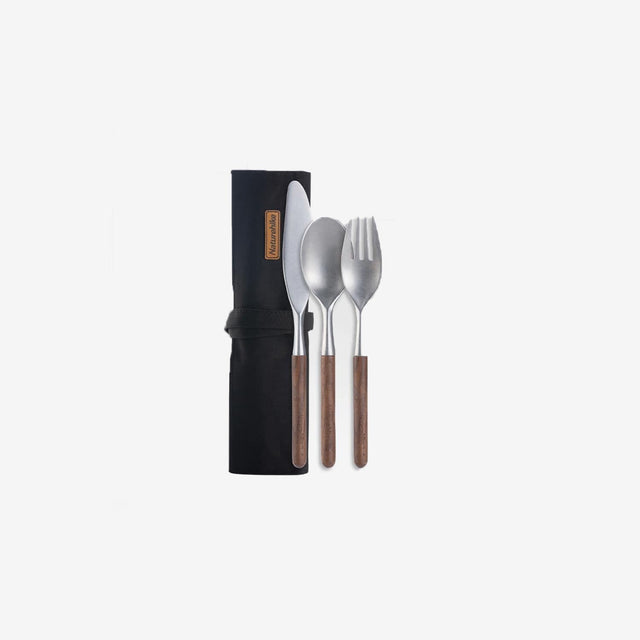 Stainless Steel Wooden Cake Fork