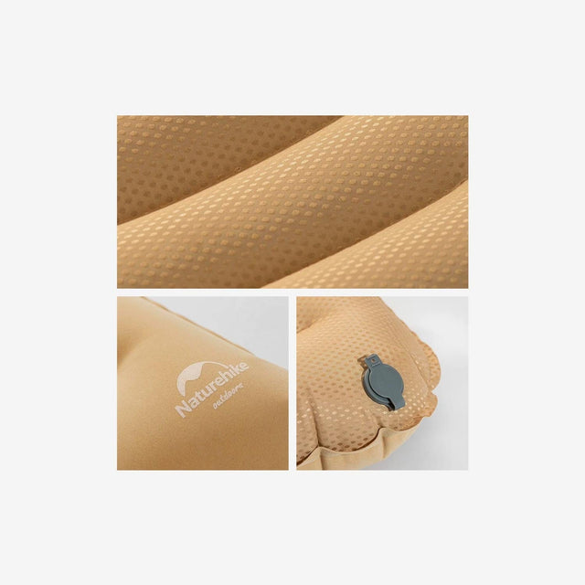 Close-up of flocked PU surface texture and air valve for easy inflation