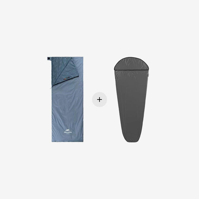 LW180 Ultralight Cotton Sleeping Bag + Elastic Sleeping Bag Liner Bundle