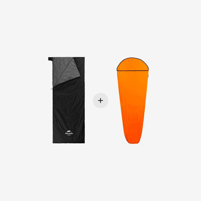 LW180 Ultralight Cotton Sleeping Bag + Elastic Sleeping Bag Liner Bundle