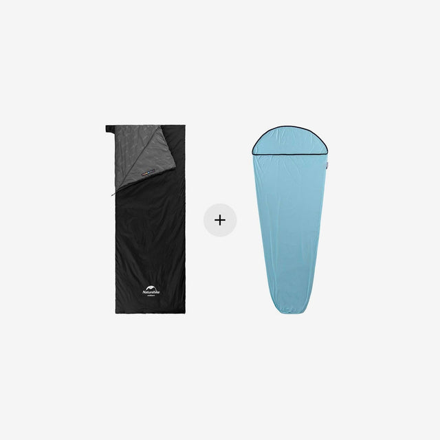 LW180 Ultralight Cotton Sleeping Bag + Elastic Sleeping Bag Liner Bundle