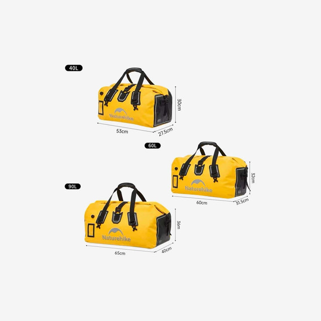 Naturehike rugged PVC duffel dry bag with reinforced seams and roll-top waterproof closure
