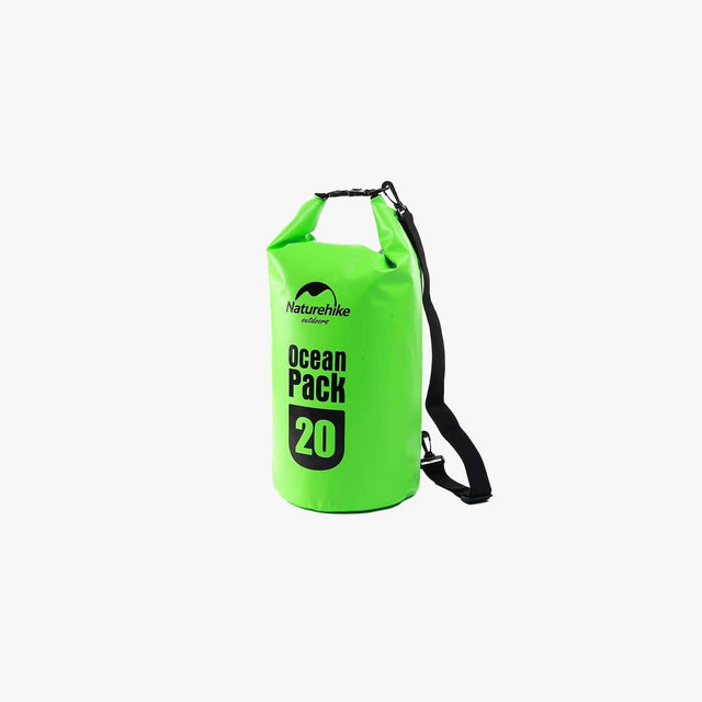 Naturehike 20L 500D waterproof marine dry bag in bright yellow for kayaking and camping