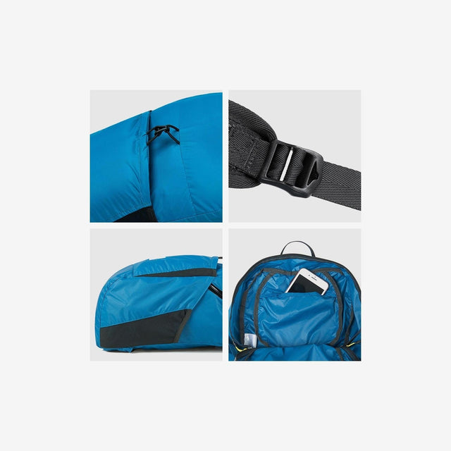 Close-up of water-resistant silicone fabric and reinforced seams