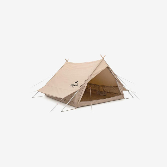 Naturehike 4.8 cotton glamping tent with spacious interior and ventilation windows