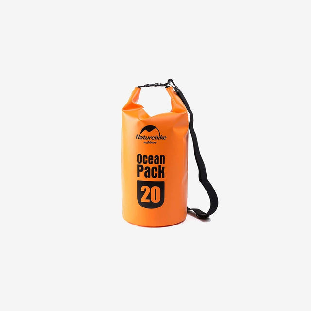 Naturehike 20L 500D waterproof marine dry bag in bright yellow for kayaking and camping