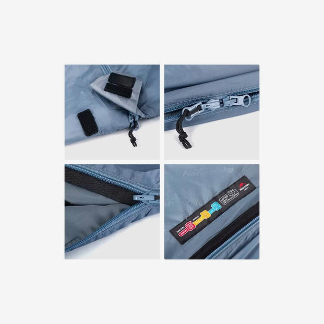 Close-up of LW180 cotton fabric texture and lightweight zipper closure