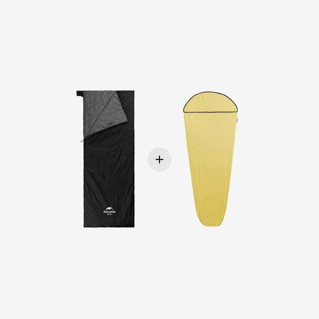 LW180 Ultralight Cotton Sleeping Bag + Elastic Sleeping Bag Liner Bundle