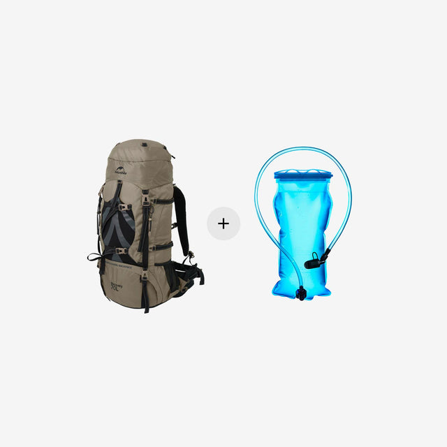 70 + 5L Hiking Backpack + SCUD 3L Hydration Bladder Bundle