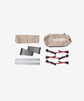 Detail of durable joints, lightweight alloy poles, and quick-setup attachment points