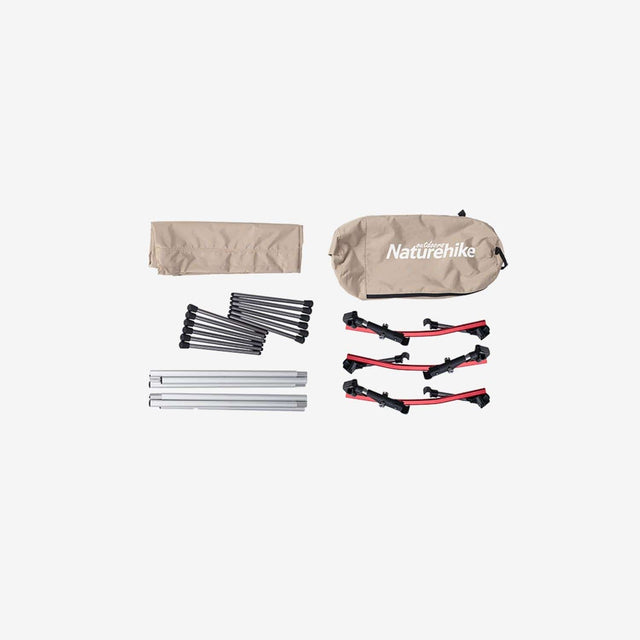 Detail of durable joints, lightweight alloy poles, and quick-setup attachment points