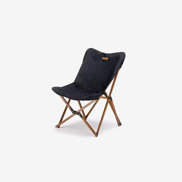 MW01 Woodgrain Folding Moon Chair