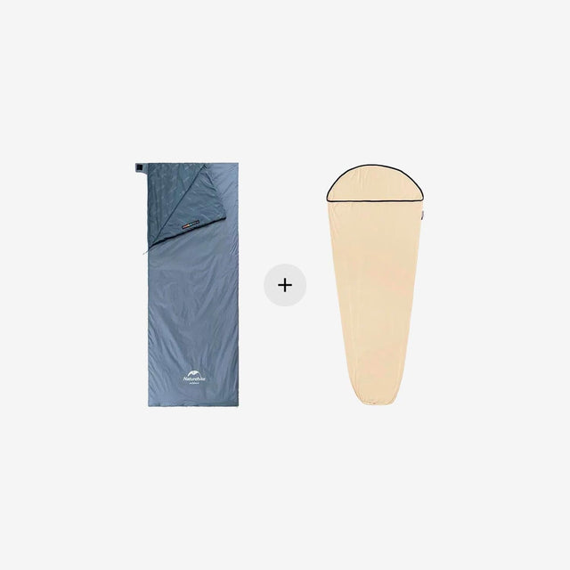 LW180 Ultralight Cotton Sleeping Bag + Elastic Sleeping Bag Liner Bundle