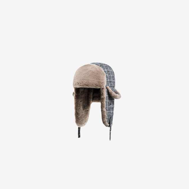 Wool Lattice Trapper Hat